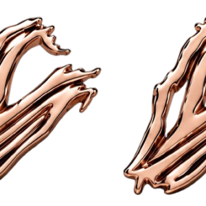 YOSILE custom bat claw earrings, rose gold finish