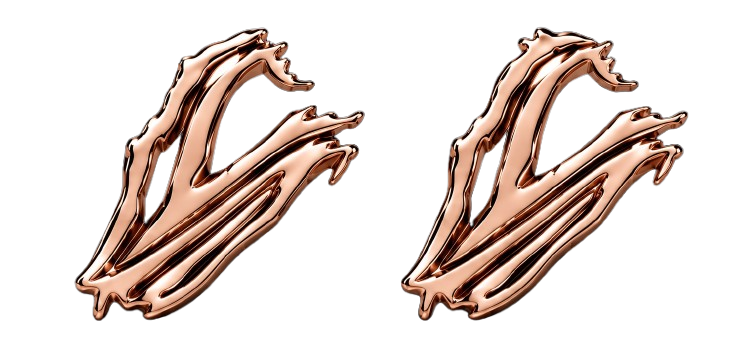YOSILE custom bat claw earrings, rose gold finish